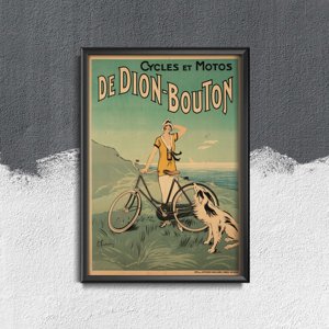 Plakatyw stylu retro Rower Dion Bouton