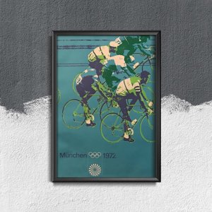 Plakat retro Olimpijski plakat rowerowy