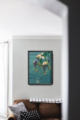 Plakat retro Olimpijski plakat rowerowy