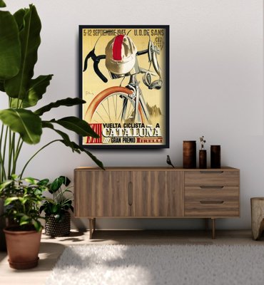 Plakat w stylu vintage Plakat Kolarstwo Cleveland