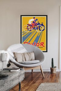 Retro plakat Favour Cycles Motos de Grande Luxe
