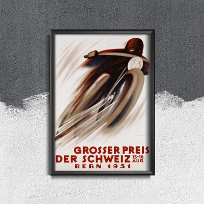 Plakat vintage Grosser Preis der Schweiz