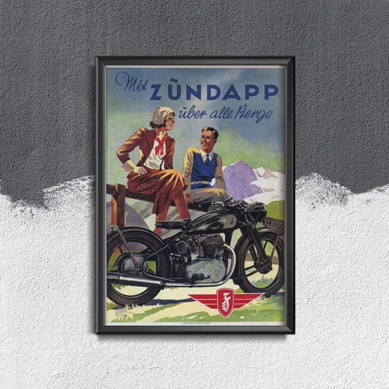 Plakat w stylu vintage Zündapp