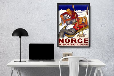 Retro plakat Vintage Norwegia