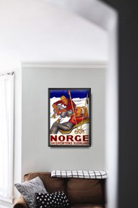 Retro plakat Vintage Norwegia