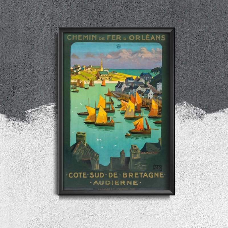 Plakat w stylu vintage Bretania Francja