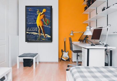 Plakat w stylu retro Włochy Alassio