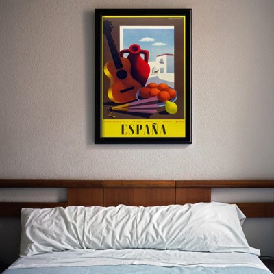 Plakat w stylu retro Vintage Hiszpania Madryt