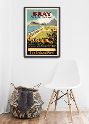 Plakat vintage do salonu Irlandia Bray For Better Holidays