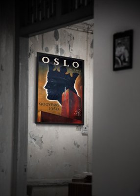 Plakat vintage Norwegia Oslo