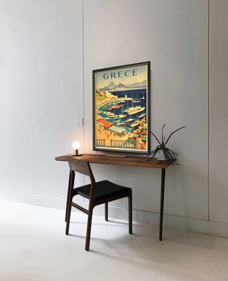 Plakat w stylu retro Grecja
