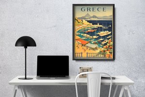 Plakat w stylu retro Grecja
