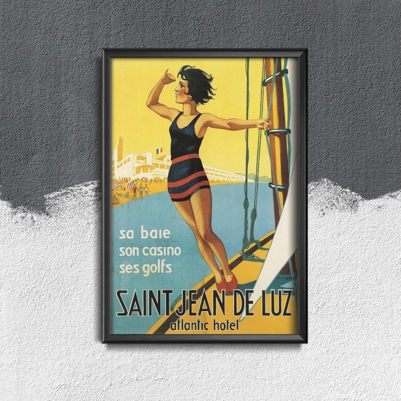 Plakat retro do salonu Saint Jean De Luz