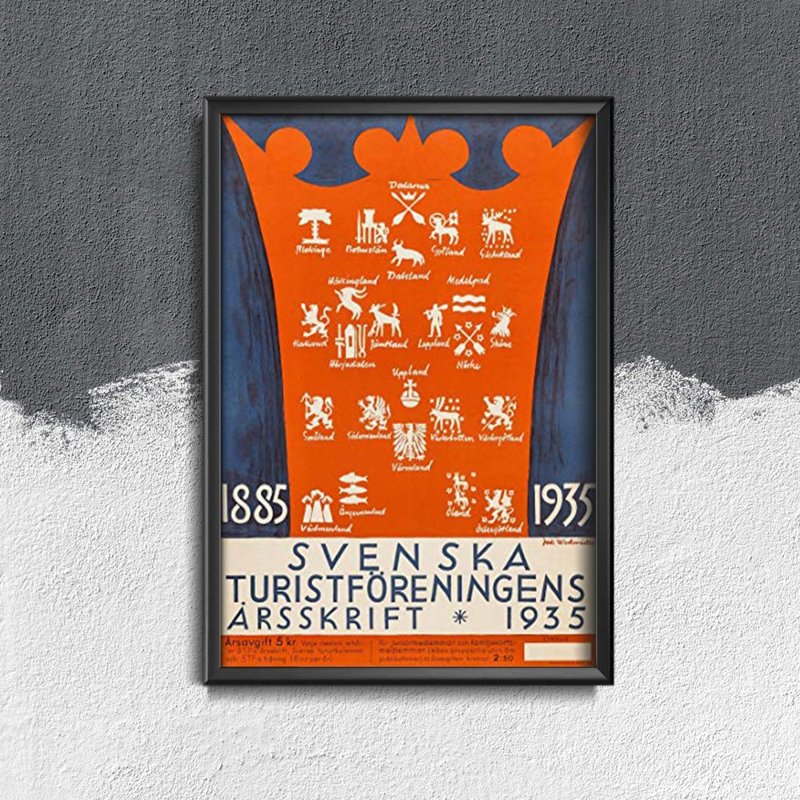 Retro plakat Szwecja