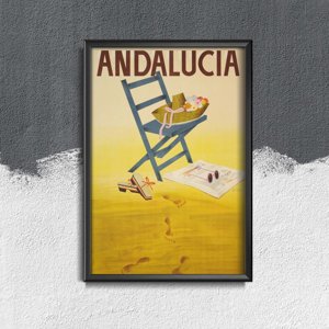 Plakat w stylu vintage Hiszpania Andaluzja