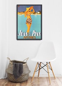 Plakat retro do salonu Francja Juan Les Pins