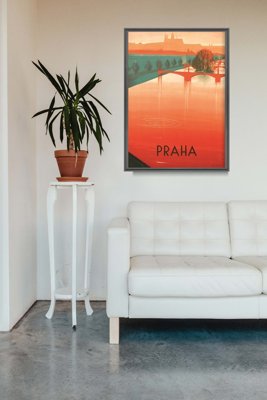 Plakat retro Praga czeski