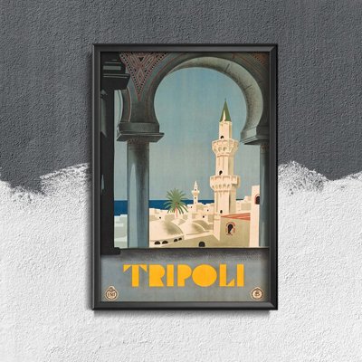 Plakat vintage Trypolis Liban