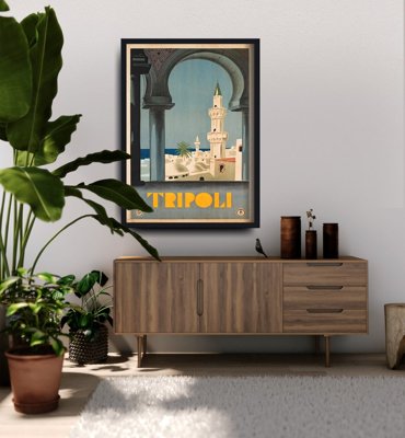 Plakat vintage Trypolis Liban
