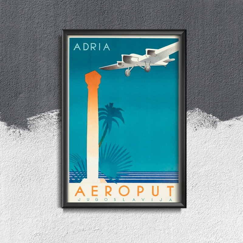 Retro plakat Aeroput Jugosławia