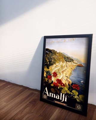 Plakat w stylu vintage Amalfi Włochy