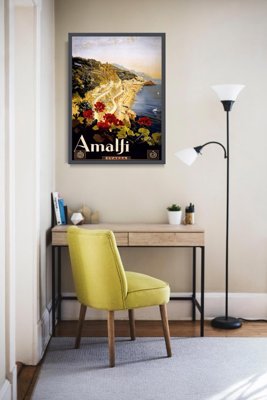 Plakat w stylu vintage Amalfi Włochy