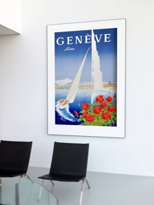 Plakat retro Szwajcaria Genewa