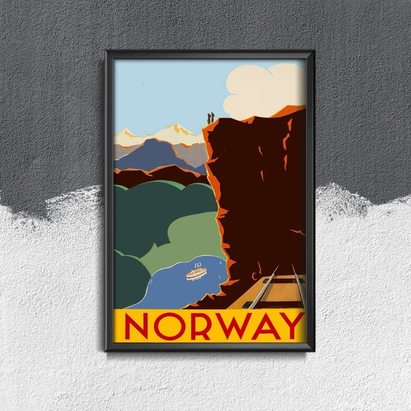 Plakat vintage Norwegia