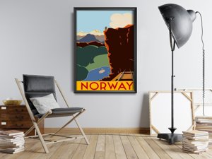 Plakat vintage Norwegia