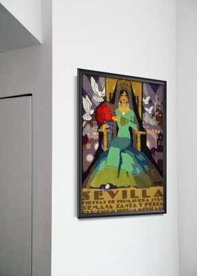 Plakatyw stylu retro Fiesta de Primavera Sevilla