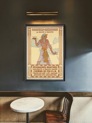 Plakat w stylu vintage Egipt Marsylia Alexandrie
