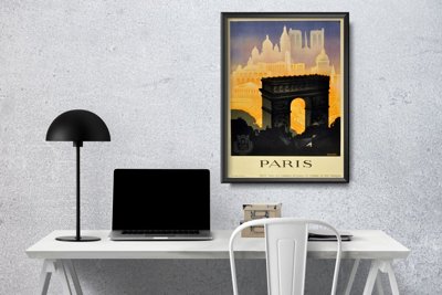 Plakat retro do salonu Paryż, Francja