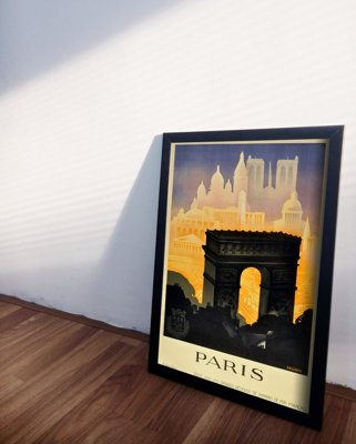 Plakat retro do salonu Paryż, Francja