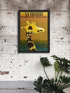 Plakat vintage do salonu Afrique