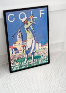 Plakatyw stylu retro Miami Golf