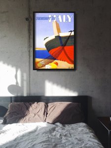 Retro plakat Lato we Włoszech