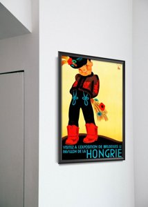 Plakat w stylu vintage Wystawa Węgier