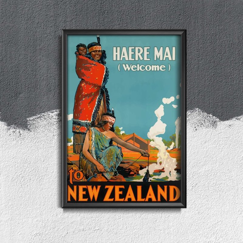 Plakat vintage Nowa Zelandia