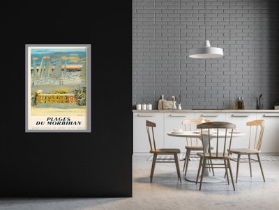 Plakat w stylu vintage France Plages du Morbihan