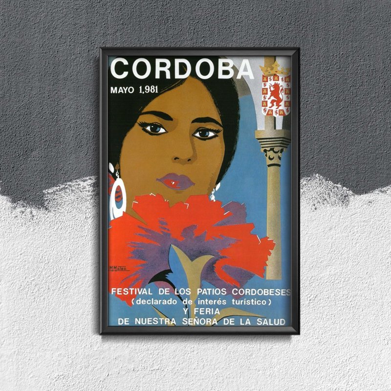 Plakat w stylu retro Cordoba