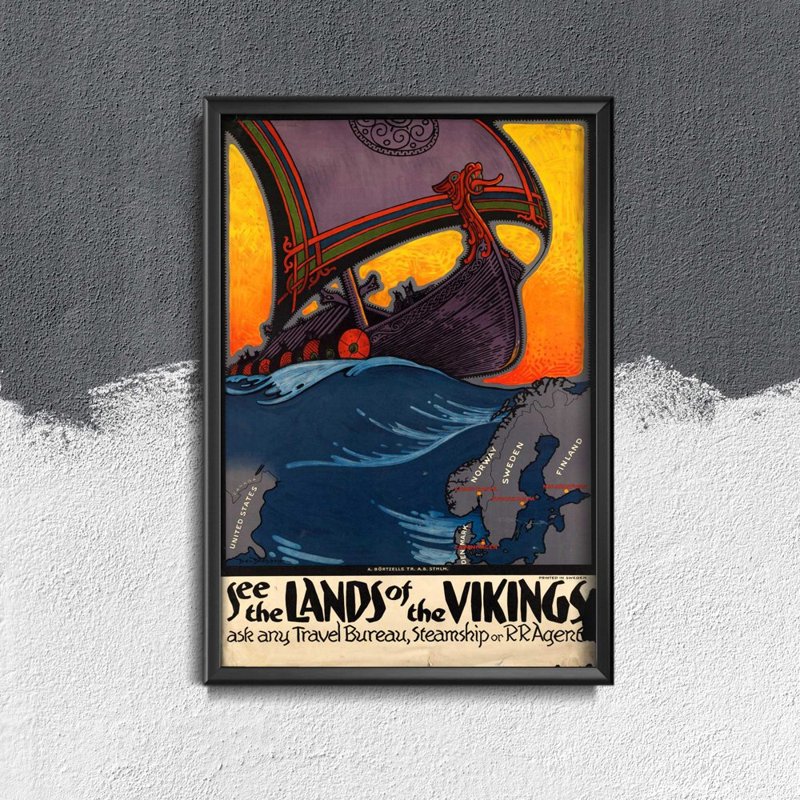 Plakat na ścianę Viking Sweden Thor Scandinavia