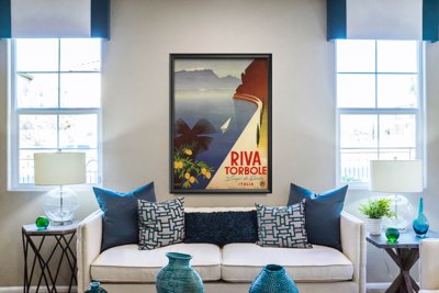 Plakat retro do salonu Riva Torbole Włochy