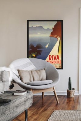 Plakat retro do salonu Riva Torbole Włochy