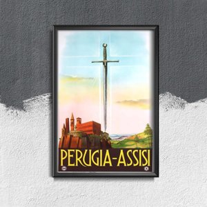 Plakat do pokoju Perugia Assisi Włochy