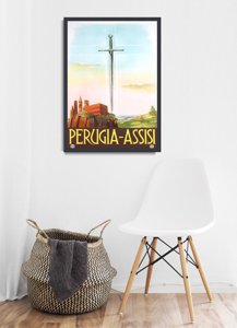 Plakat do pokoju Perugia Assisi Włochy