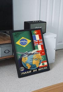 Plakat vintage Panair do Brazil Airline