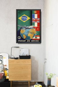 Plakat vintage Panair do Brazil Airline