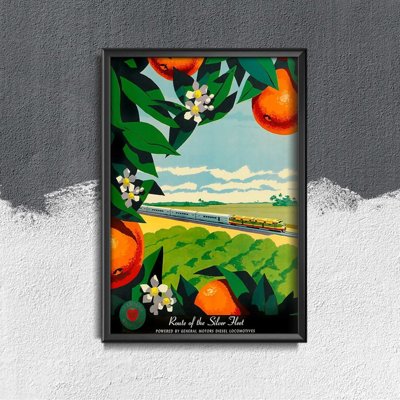 Plakat w stylu retro Trasa Srebrnej Floty