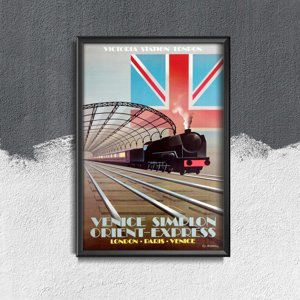 Plakat vintage do salonu Orient Express Travel