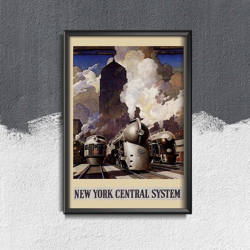 Plakat vintage System centralny w Nowym Jorku